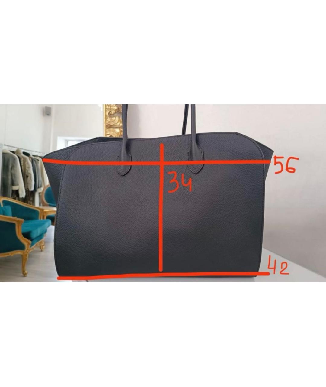 THE ROW Черная кожаная сумка через плечо, фото 8