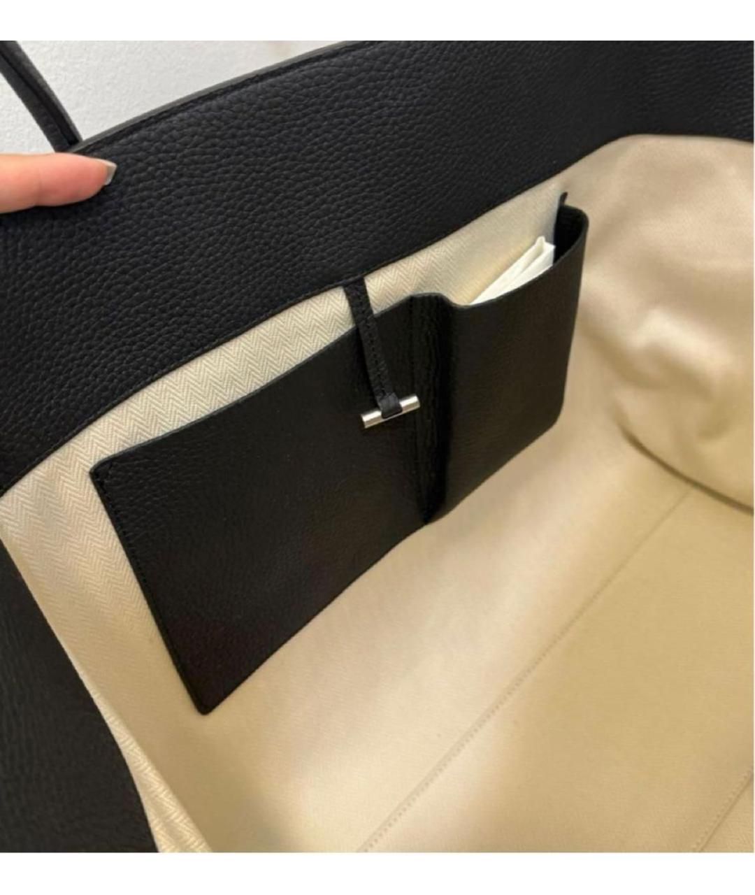 THE ROW Черная кожаная сумка через плечо, фото 5