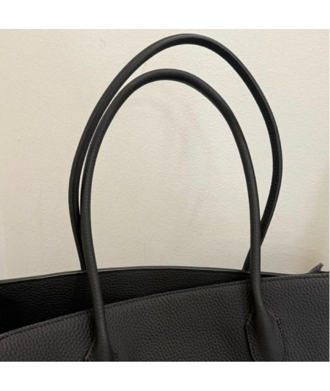 THE ROW Черная кожаная сумка через плечо, фото 2