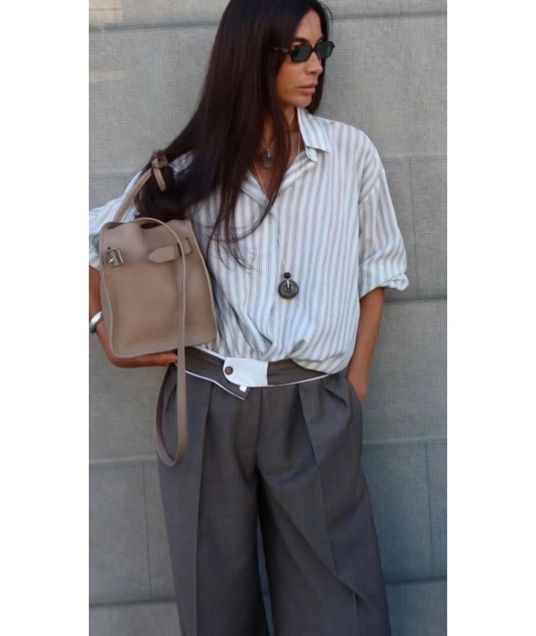 THE ROW Серая шелковая рубашка, фото 8