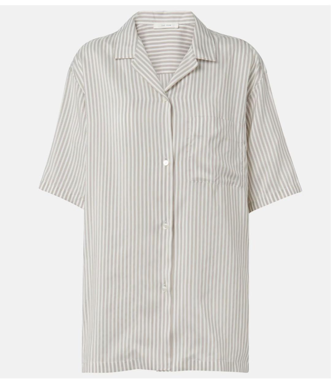 THE ROW Серая шелковая рубашка, фото 6