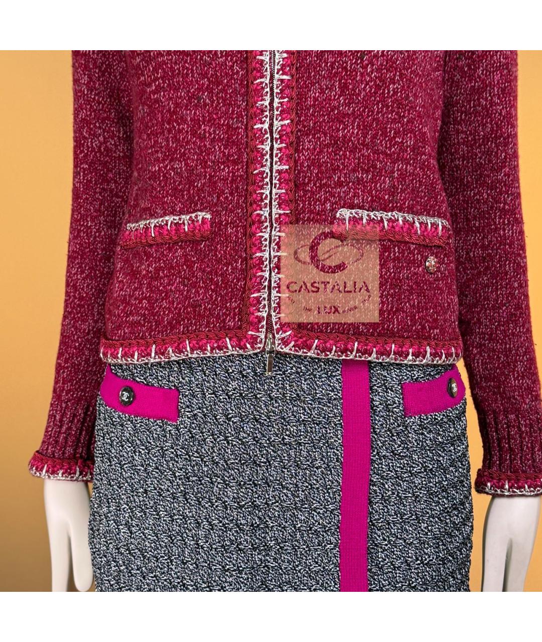 CHANEL Бордовый кашемировый кардиган, фото 7