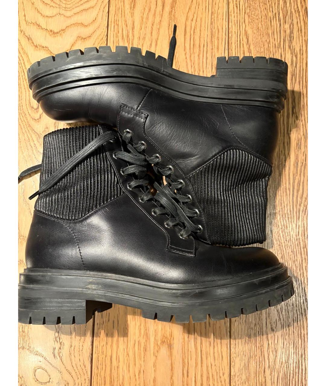 GIANVITO ROSSI Черные кожаные сапоги, фото 5