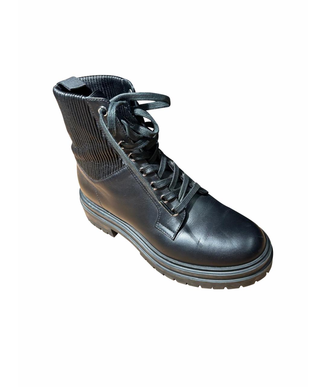GIANVITO ROSSI Черные кожаные сапоги, фото 1