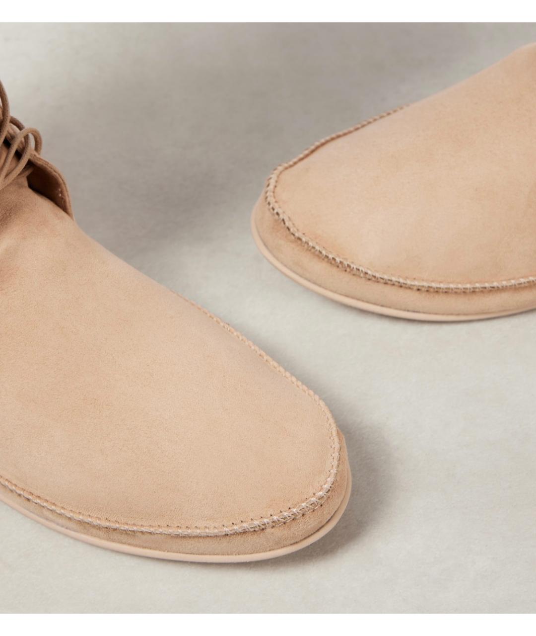 THE ROW Бежевые замшевые сапоги, фото 4