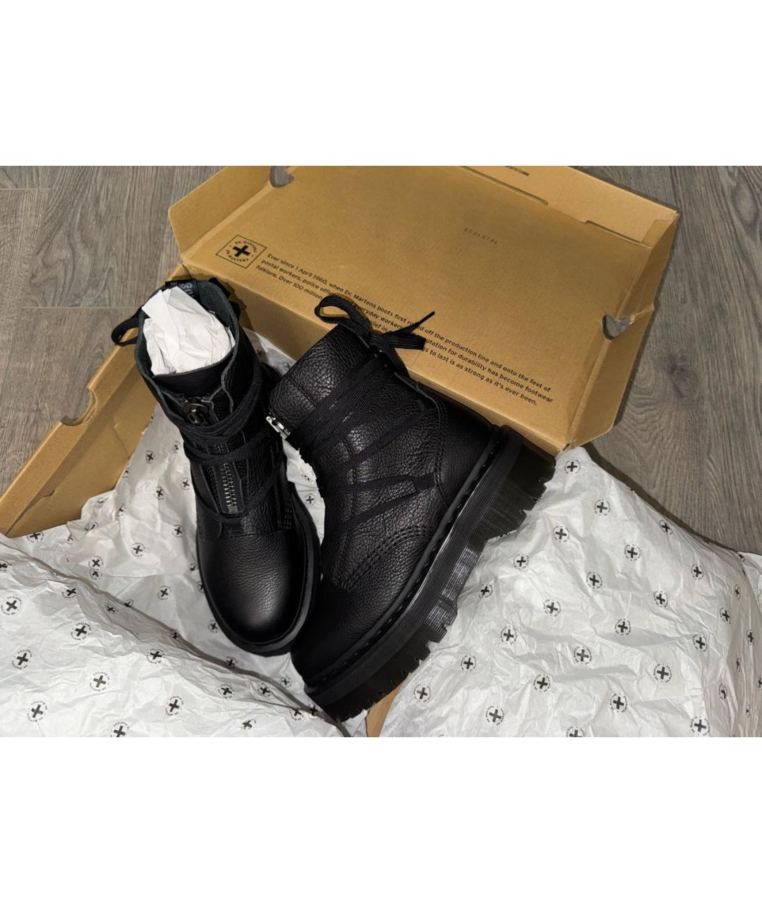 DR. MARTENS Черные кожаные ботинки, фото 5