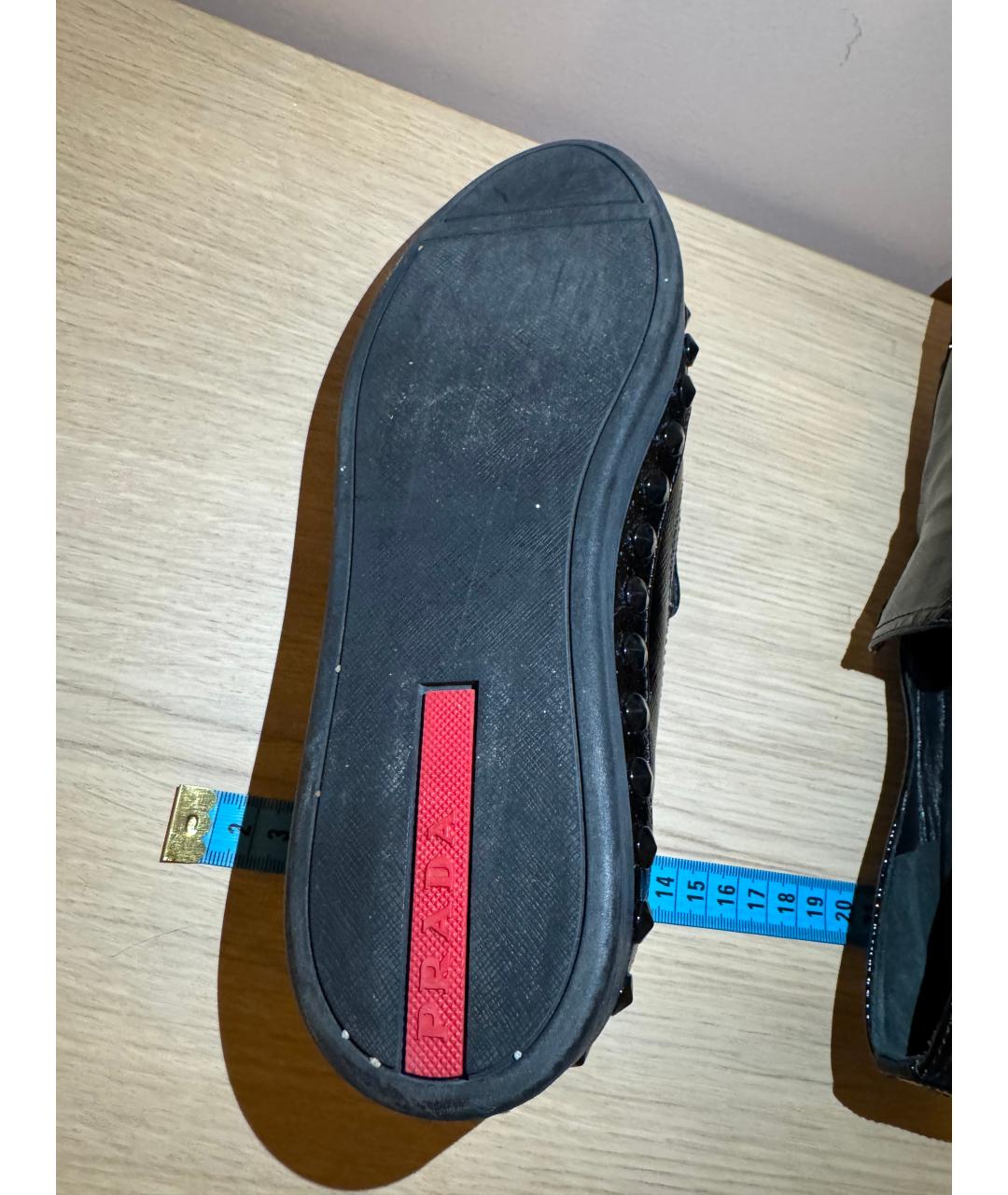 PRADA Черные кожаные лоферы, фото 3