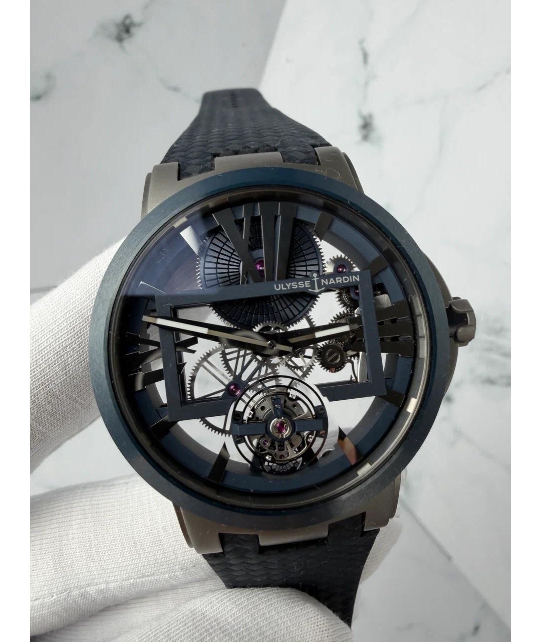 Ulysse Nardin Синие металлические часы, фото 2