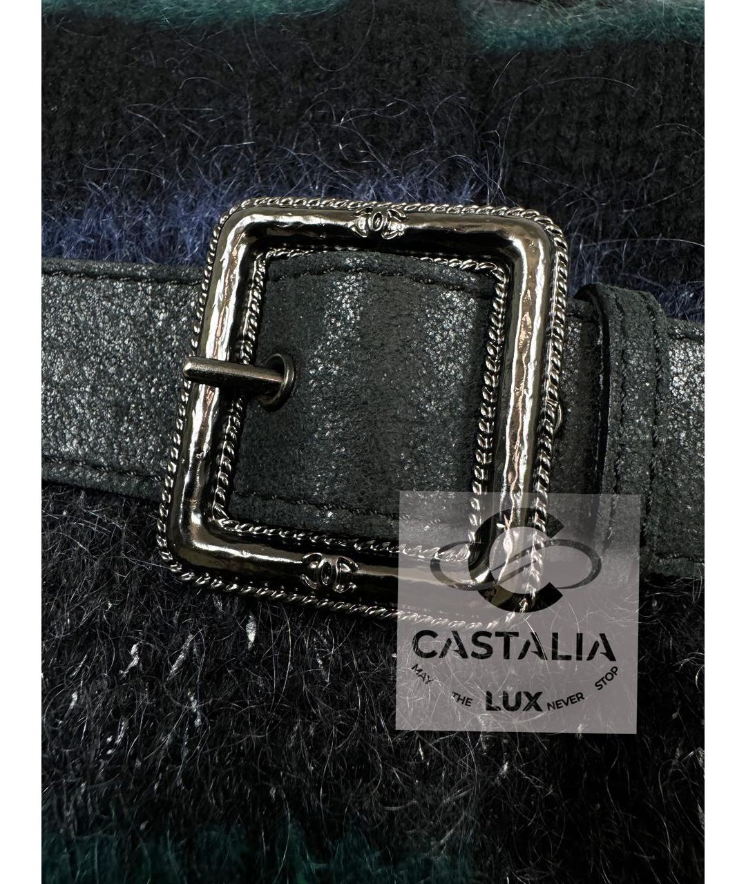 CHANEL Темно-синее кашемировое пальто, фото 6