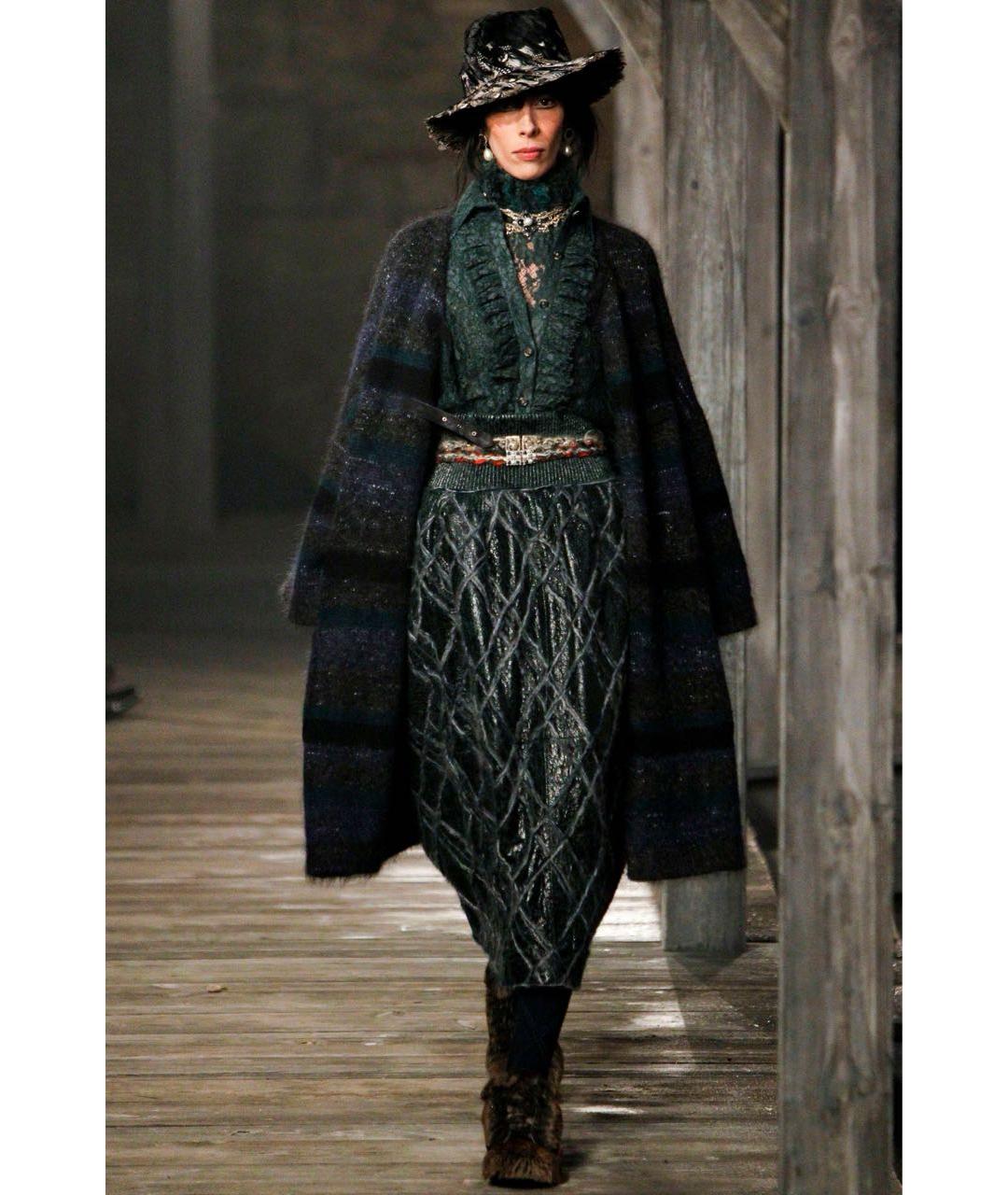 CHANEL Темно-синее кашемировое пальто, фото 2