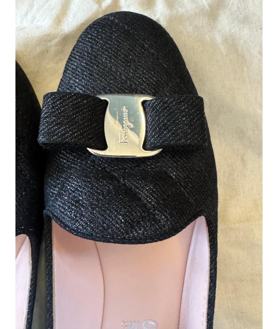 FERRAGAMO Черные лоферы, фото 3