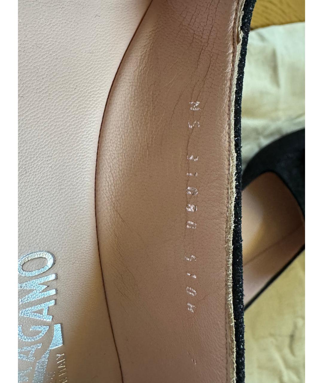 FERRAGAMO Черные лоферы, фото 4