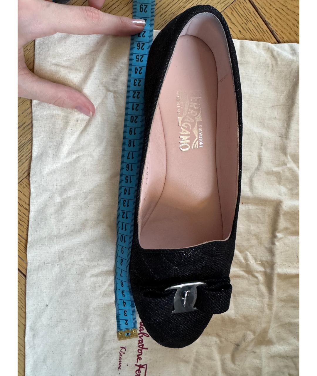 FERRAGAMO Черные лоферы, фото 5