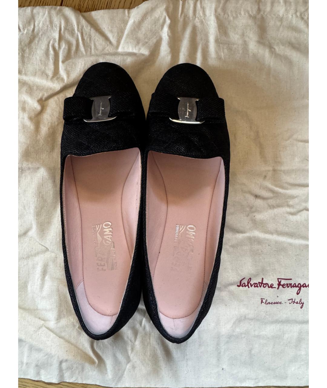 FERRAGAMO Черные лоферы, фото 2