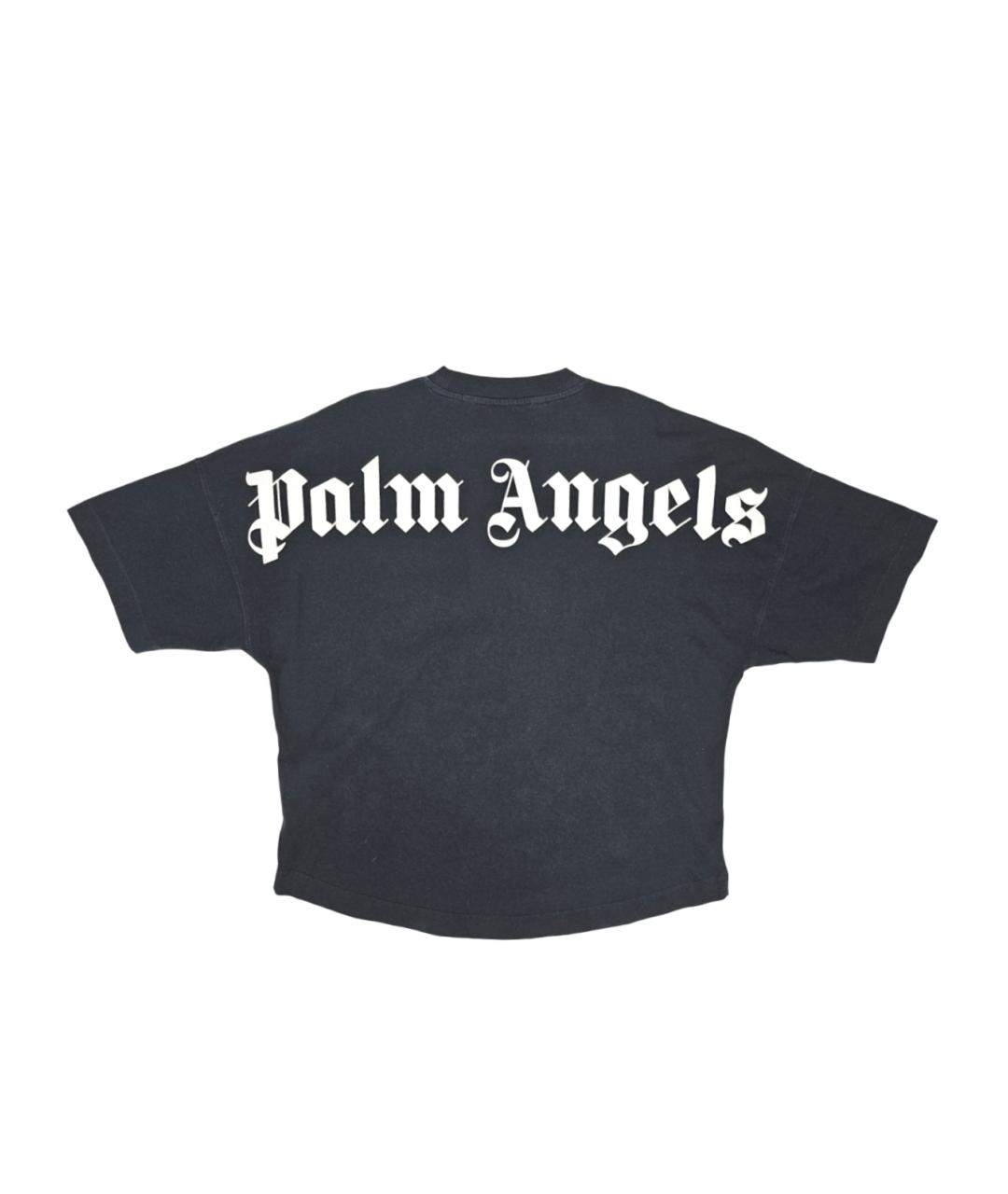 PALM ANGELS Черная хлопковая футболка, фото 2