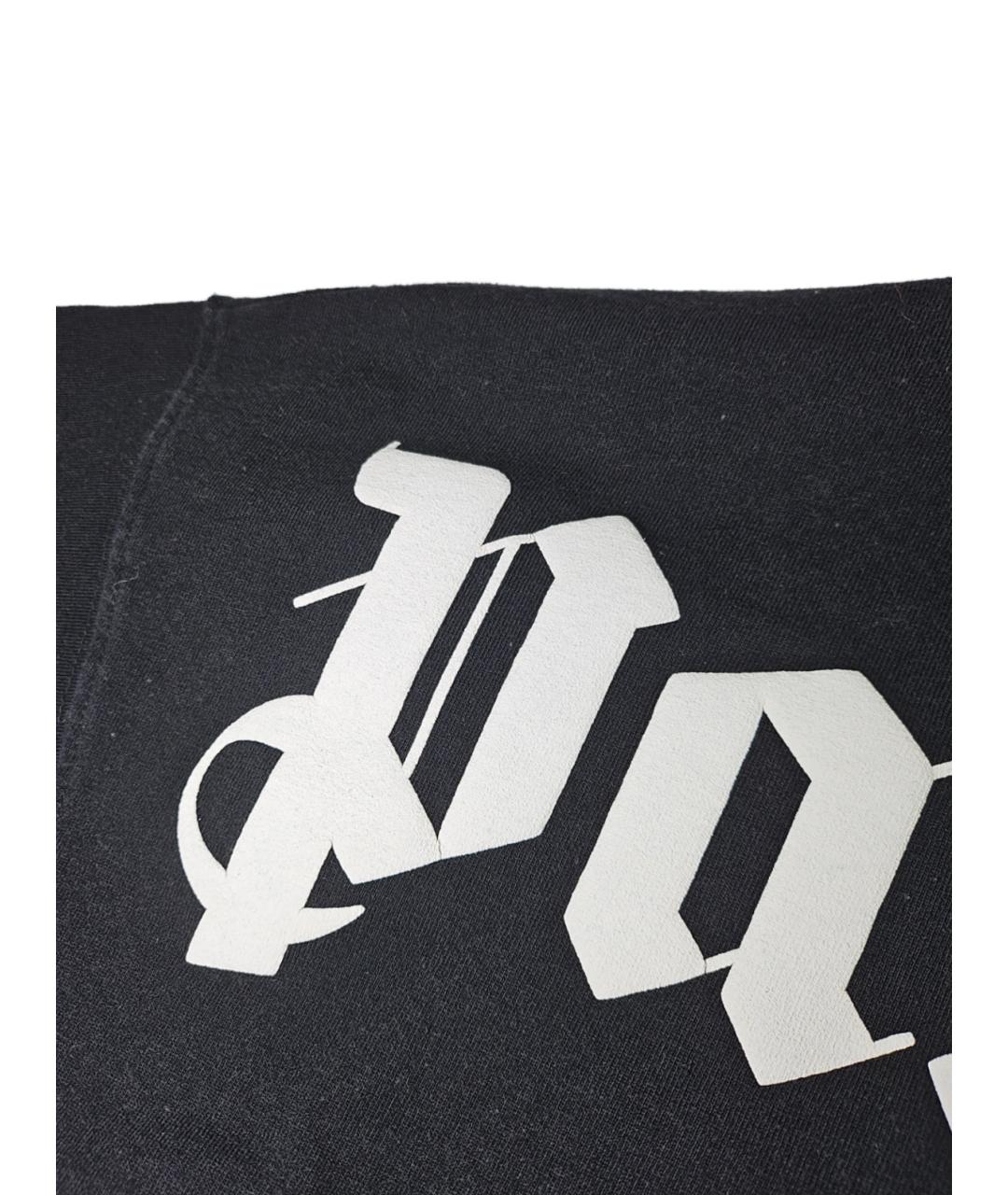 PALM ANGELS Черная хлопковая футболка, фото 3