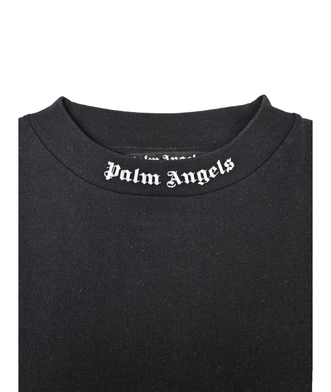 PALM ANGELS Черная хлопковая футболка, фото 4