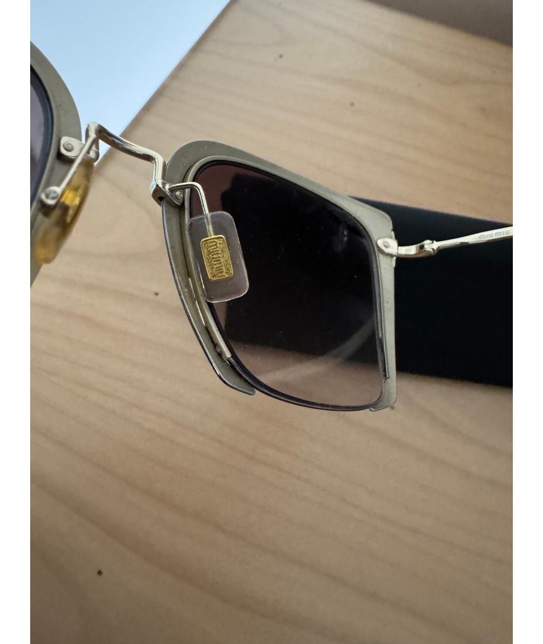 MIU MIU Черные пластиковые солнцезащитные очки, фото 2