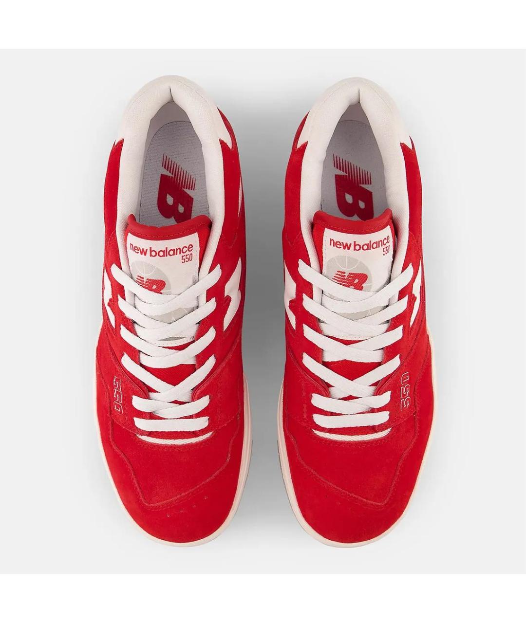 NEW BALANCE Красные замшевые низкие кроссовки / кеды, фото 3