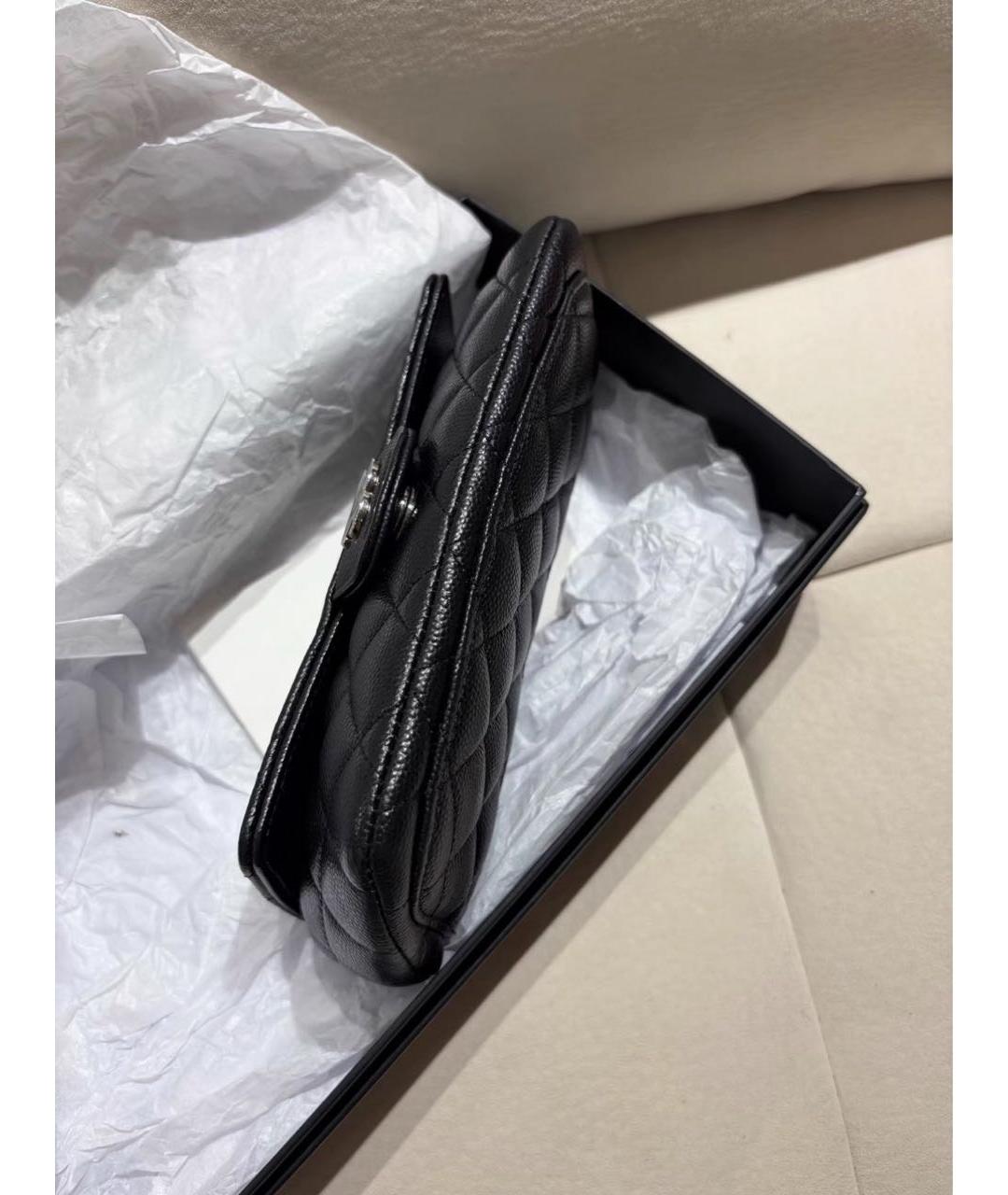 CHANEL Черная кожаная сумка через плечо, фото 3