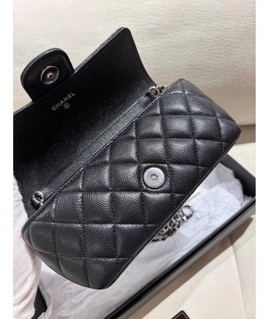 CHANEL Черная кожаная сумка через плечо, фото 4