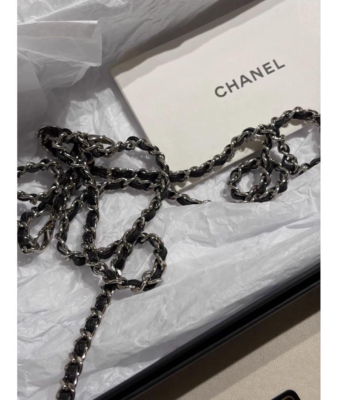 CHANEL Черная кожаная сумка через плечо, фото 7