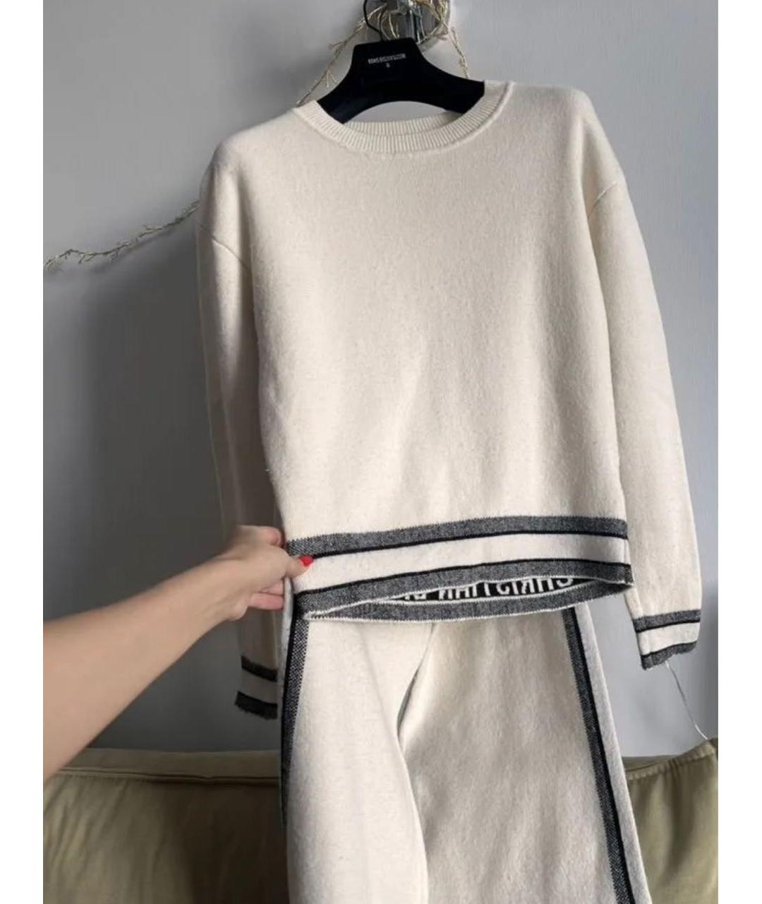 CHRISTIAN DIOR Бежевый кашемировый костюм с брюками, фото 2