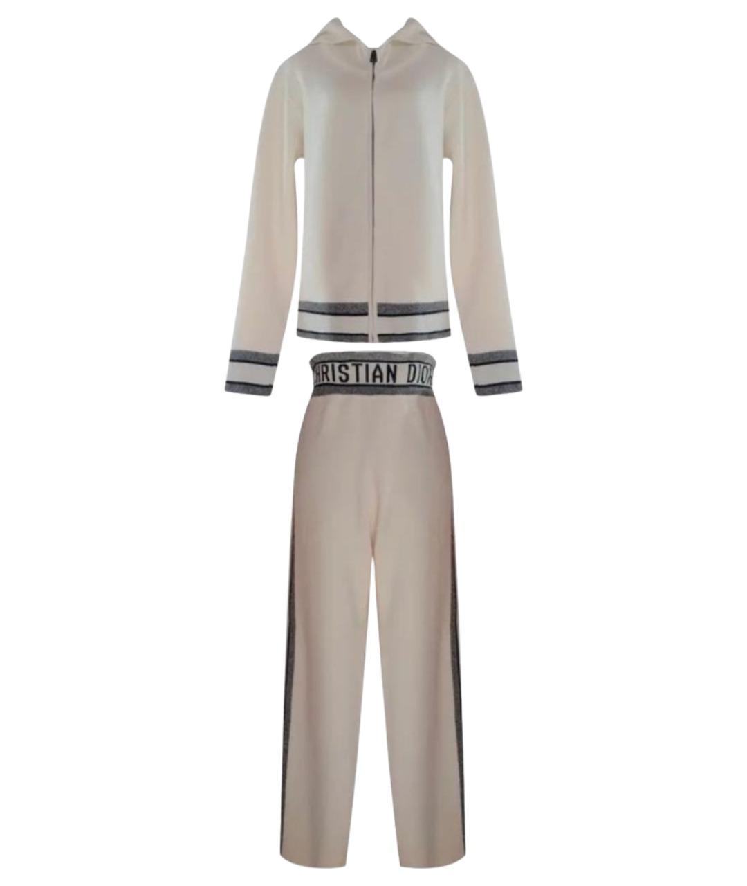 CHRISTIAN DIOR Бежевый кашемировый костюм с брюками, фото 1