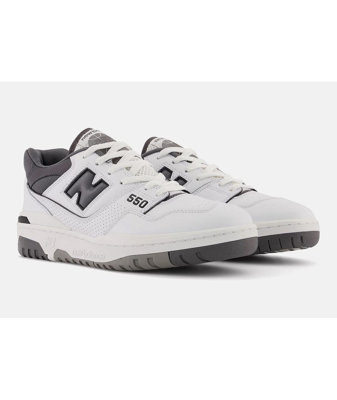 NEW BALANCE Белые низкие кроссовки / кеды из искусственной кожи, фото 2