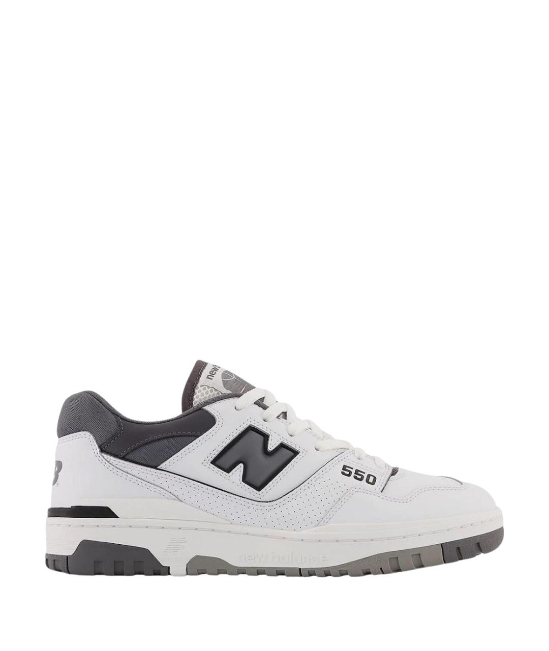 NEW BALANCE Белые низкие кроссовки / кеды из искусственной кожи, фото 6