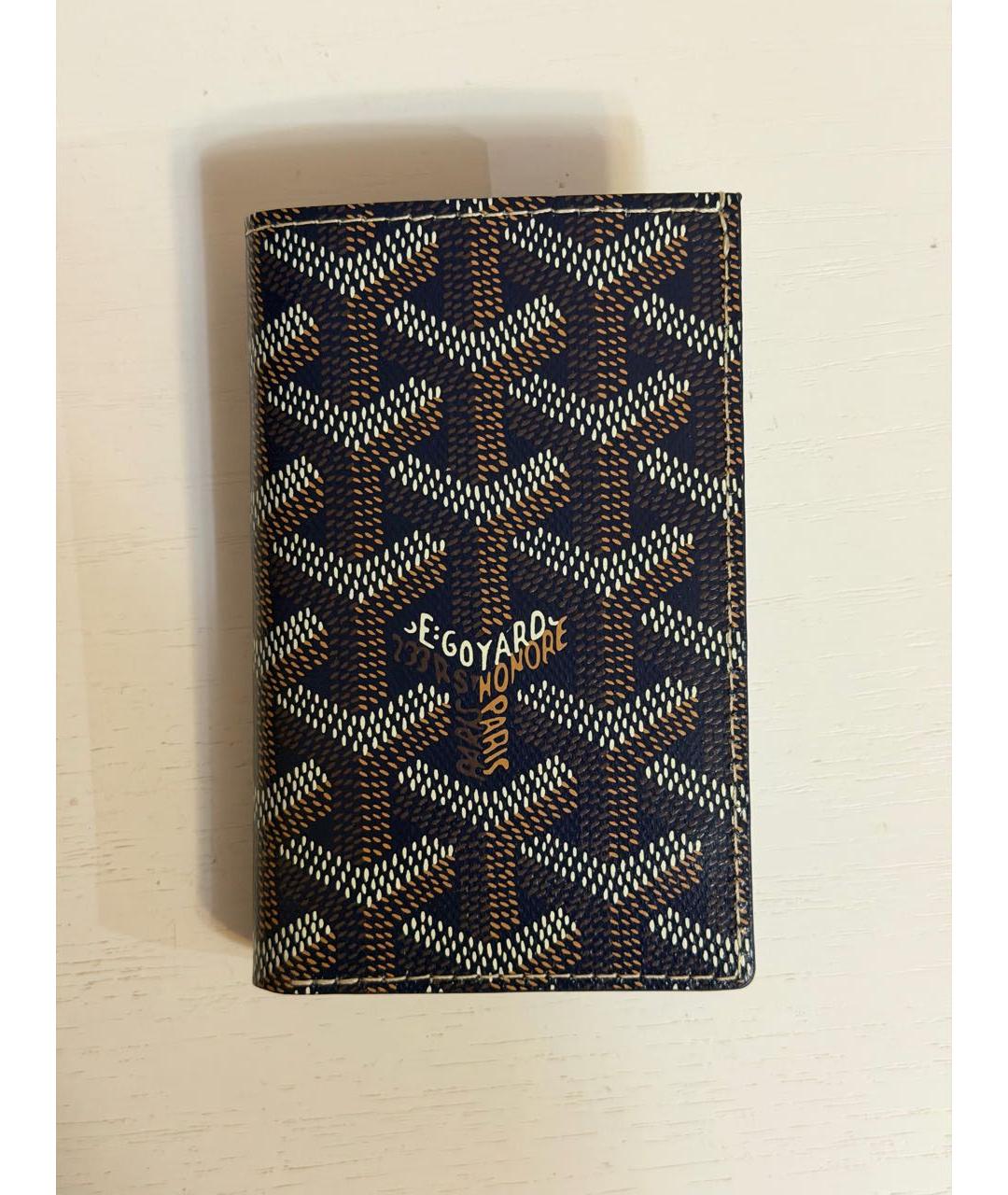 GOYARD Темно-синий кожаный кардхолдер, фото 5