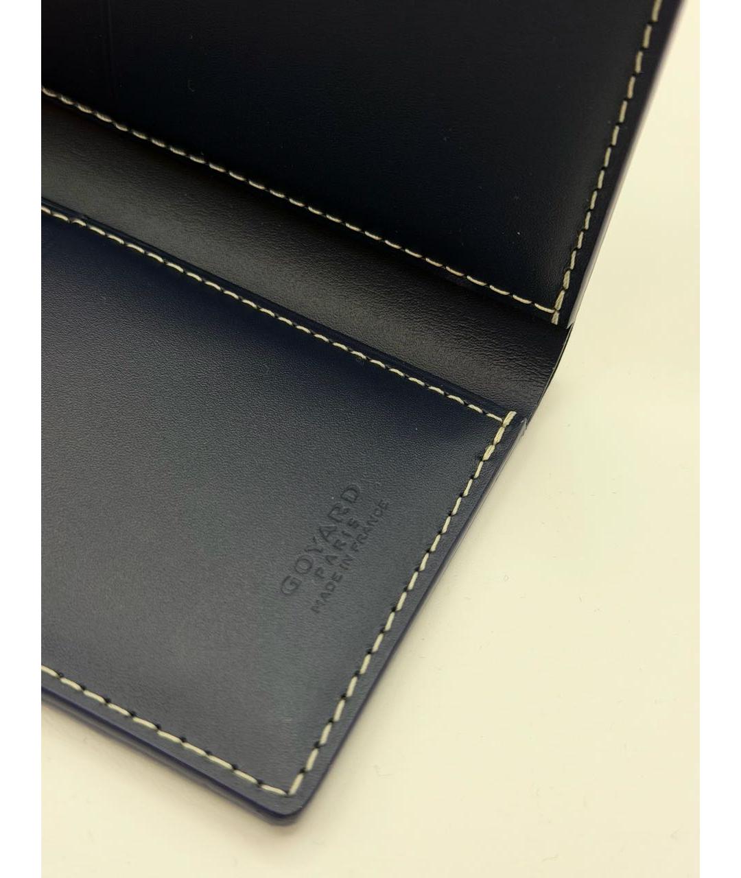 GOYARD Темно-синий кожаный кардхолдер, фото 6