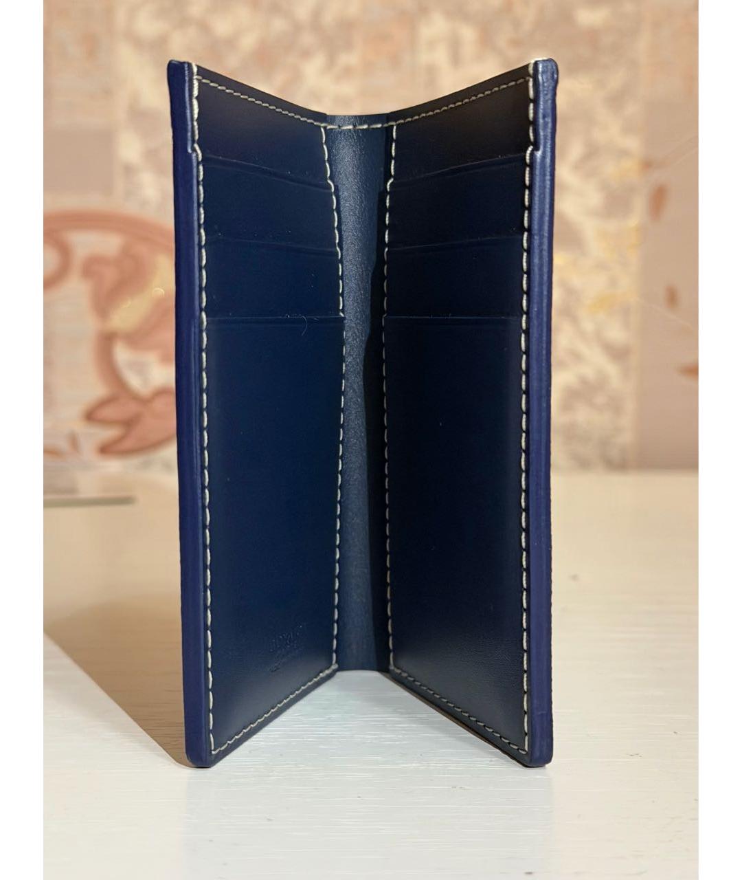 GOYARD Темно-синий кожаный кардхолдер, фото 3