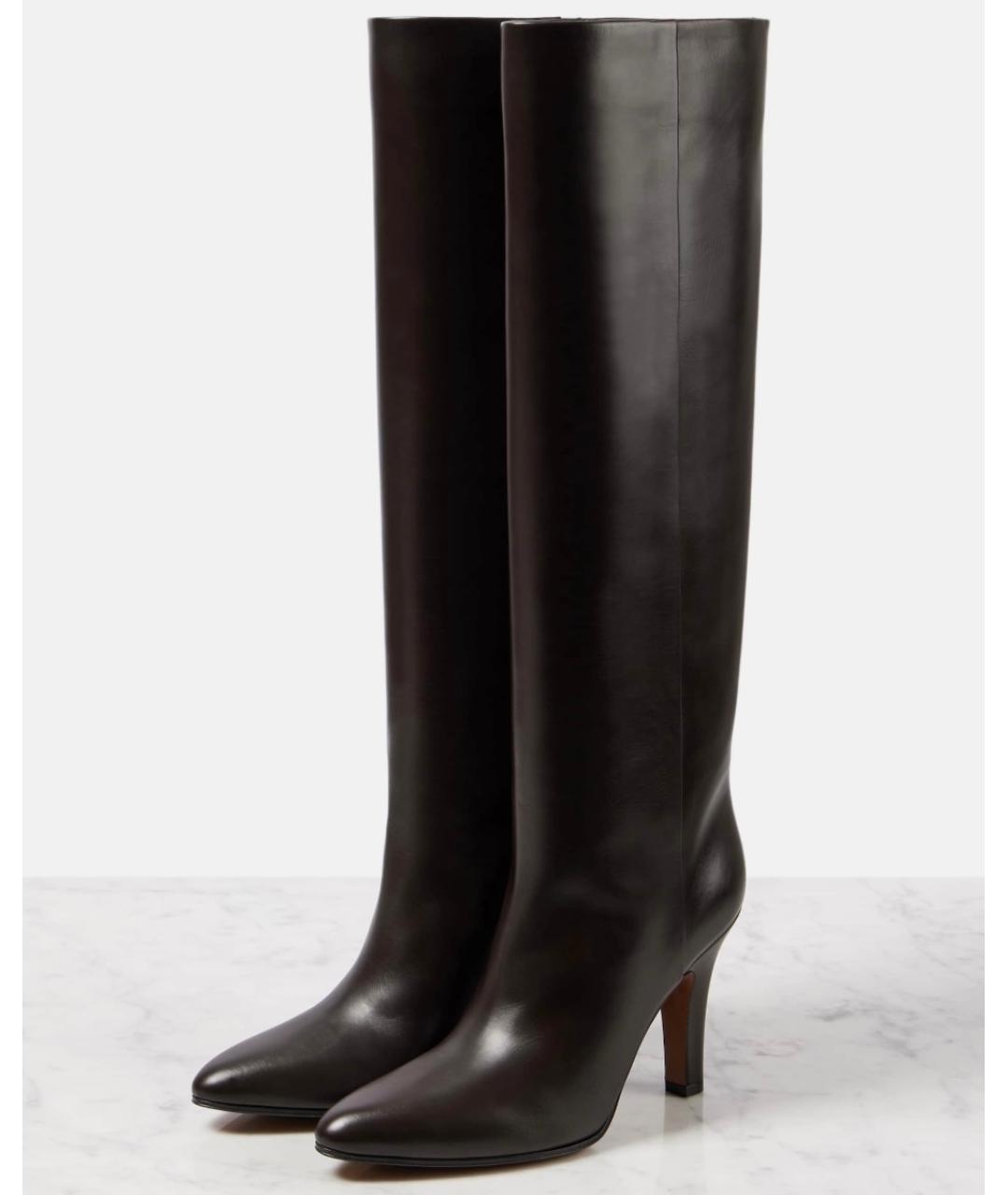 THE ROW Коричневые кожаные сапоги, фото 5