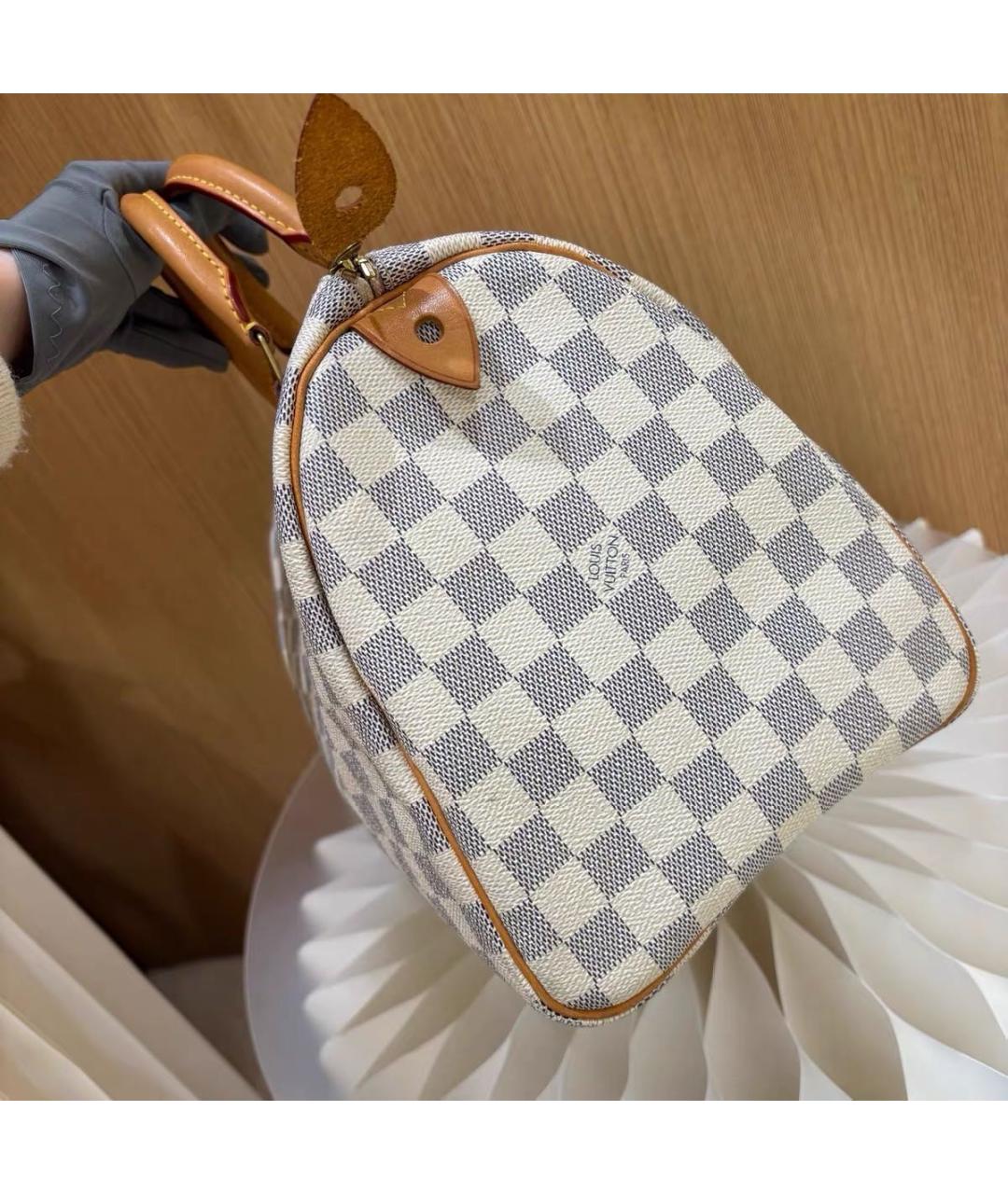 LOUIS VUITTON Бежевая сумка с короткими ручками, фото 6