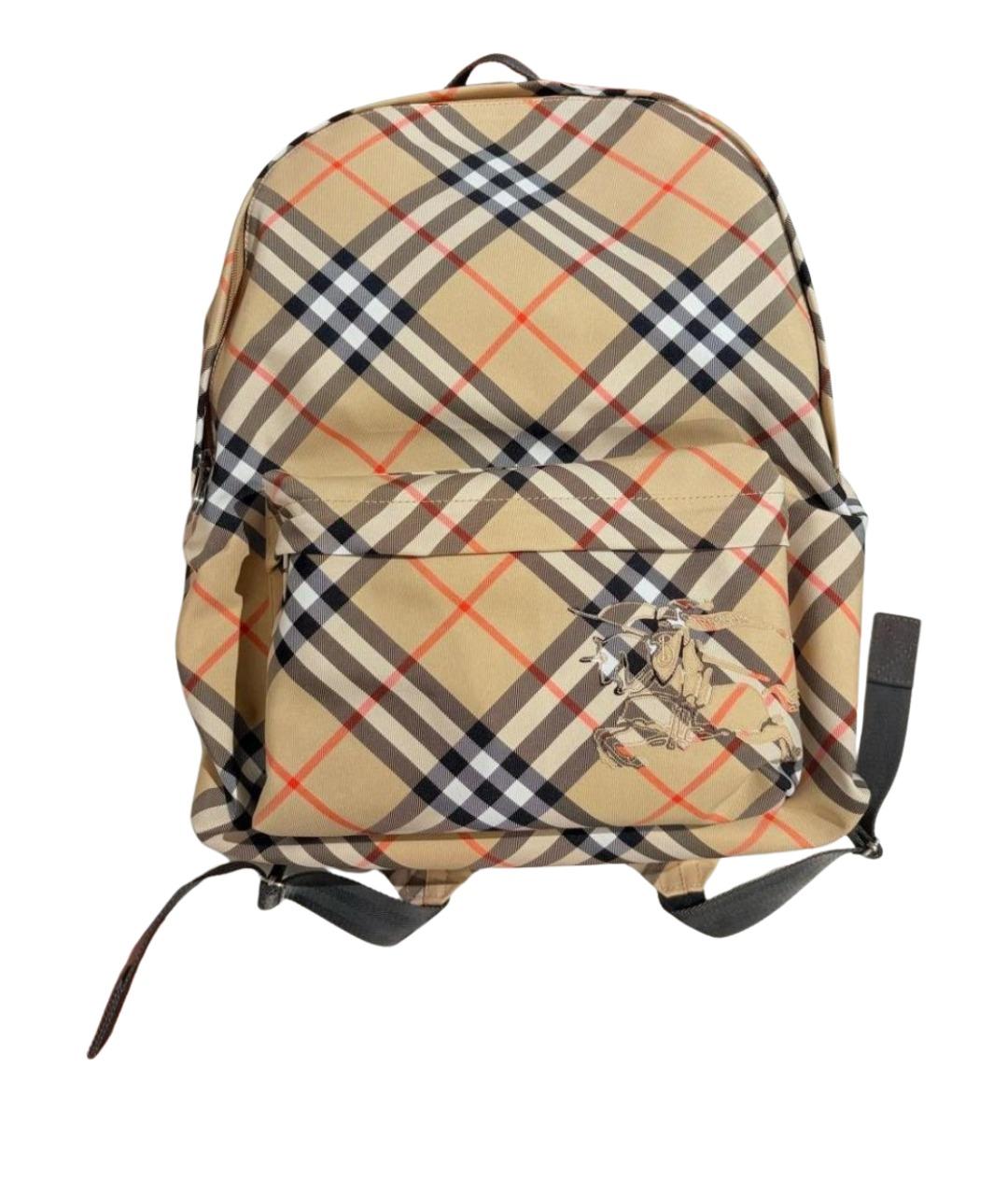 BURBERRY Бежевый тканевый рюкзак, фото 1