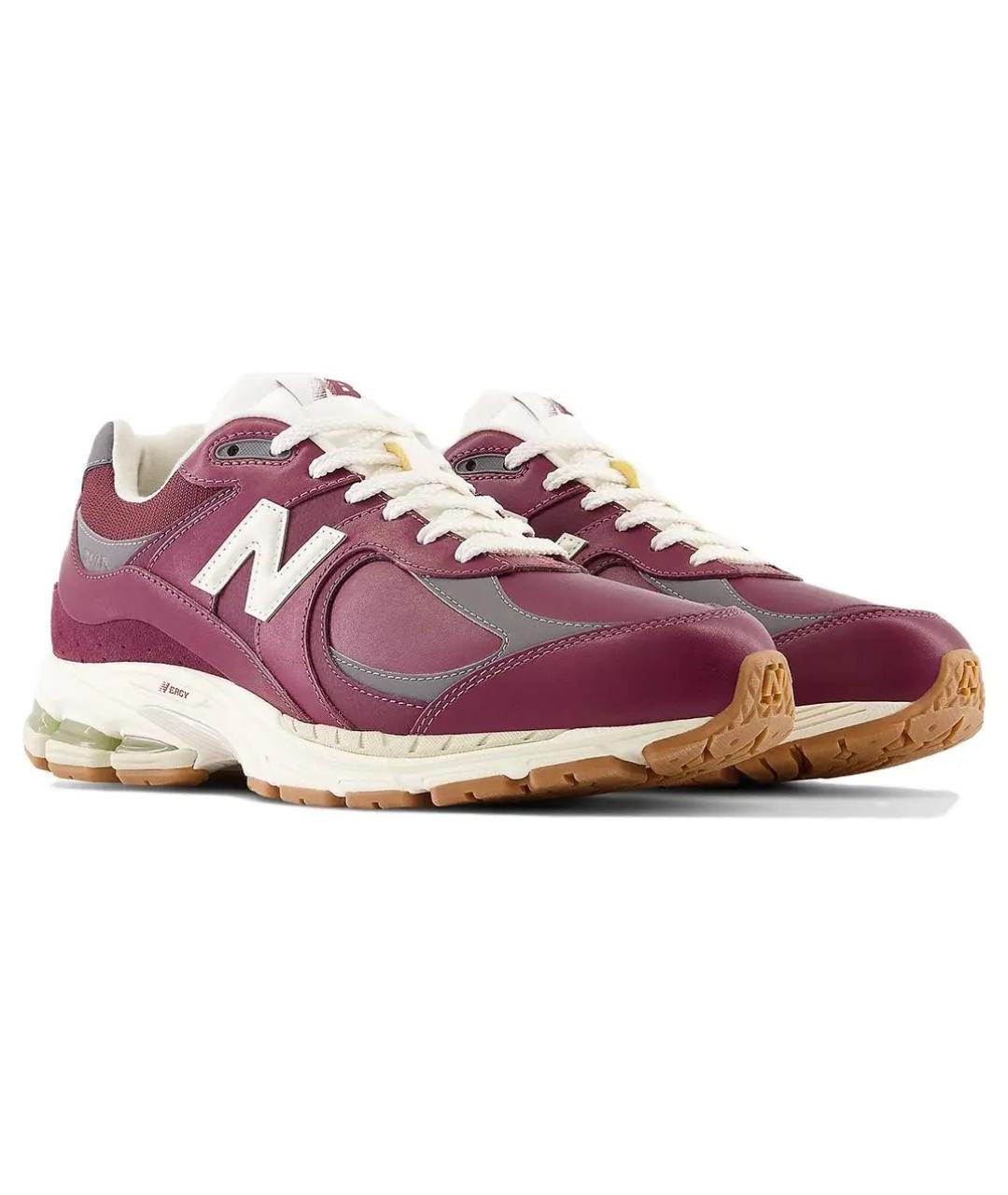 NEW BALANCE Бордовые низкие кроссовки / кеды из искусственной кожи, фото 2