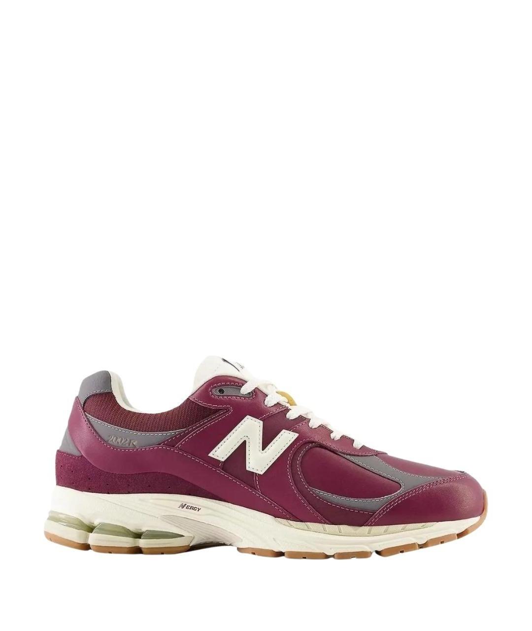 NEW BALANCE Бордовые низкие кроссовки / кеды из искусственной кожи, фото 1