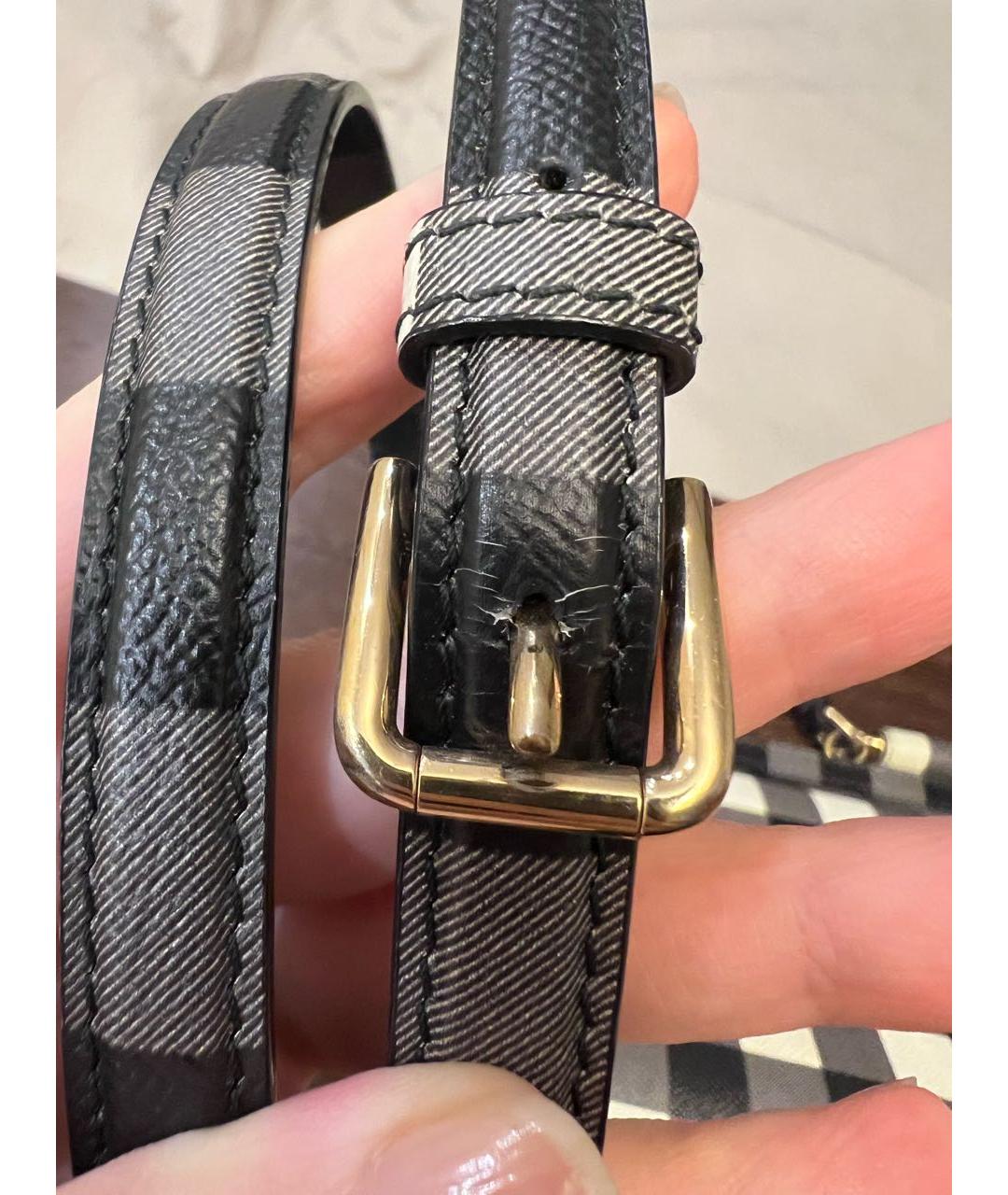 DOLCE&GABBANA Серая кожаная сумка с короткими ручками, фото 8