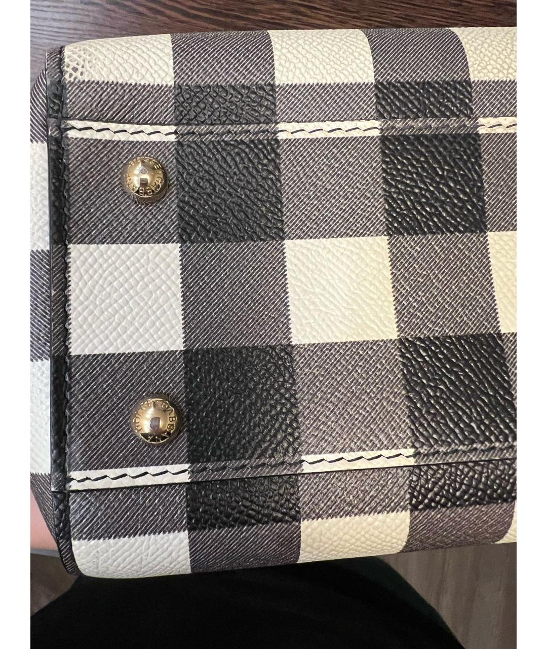 DOLCE&GABBANA Серая кожаная сумка с короткими ручками, фото 7