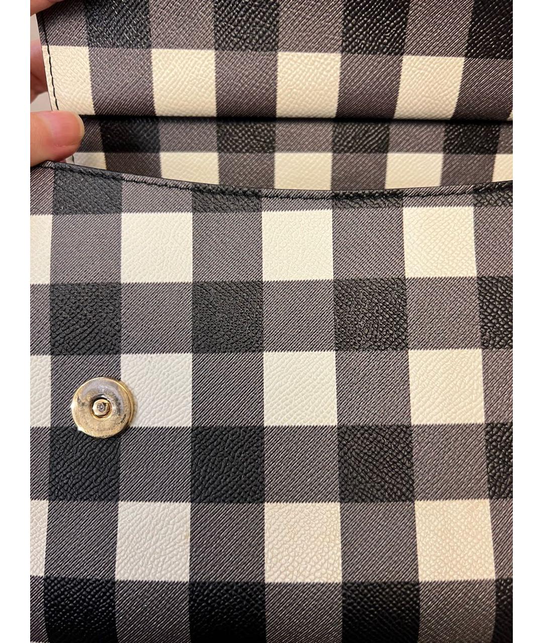 DOLCE&GABBANA Серая кожаная сумка с короткими ручками, фото 5