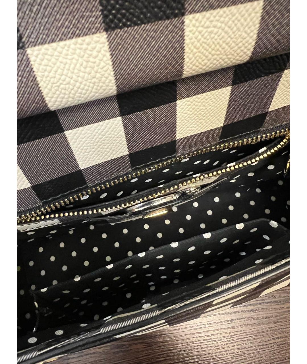 DOLCE&GABBANA Серая кожаная сумка с короткими ручками, фото 3