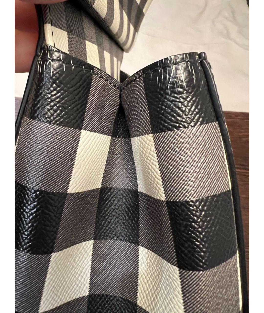 DOLCE&GABBANA Серая кожаная сумка с короткими ручками, фото 6