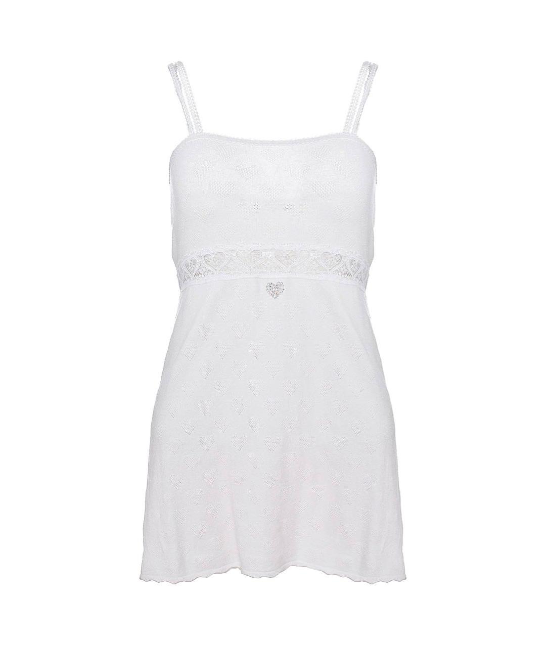 TWIN-SET Белая вискозная майка, фото 1