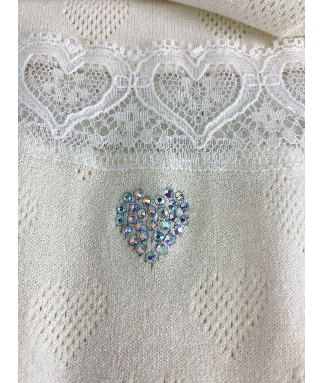 TWIN-SET Белая вискозная майка, фото 4