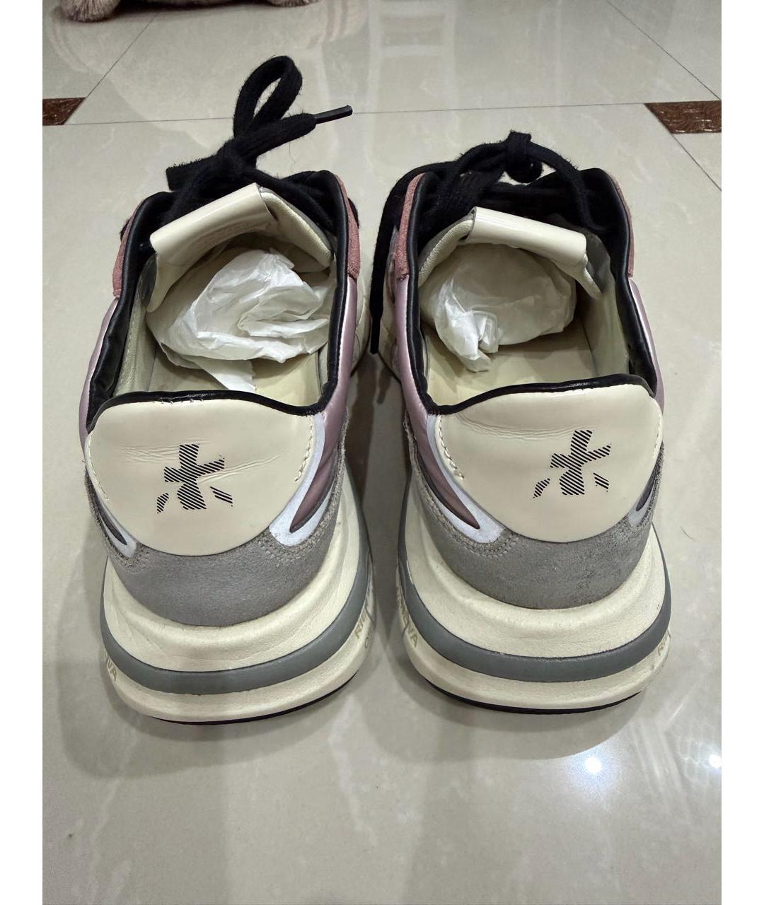 PREMIATA Розовые замшевые кроссовки, фото 4