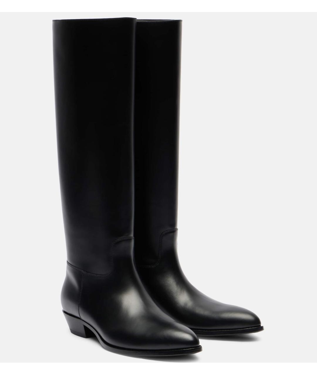 THE ROW Черные кожаные сапоги, фото 2