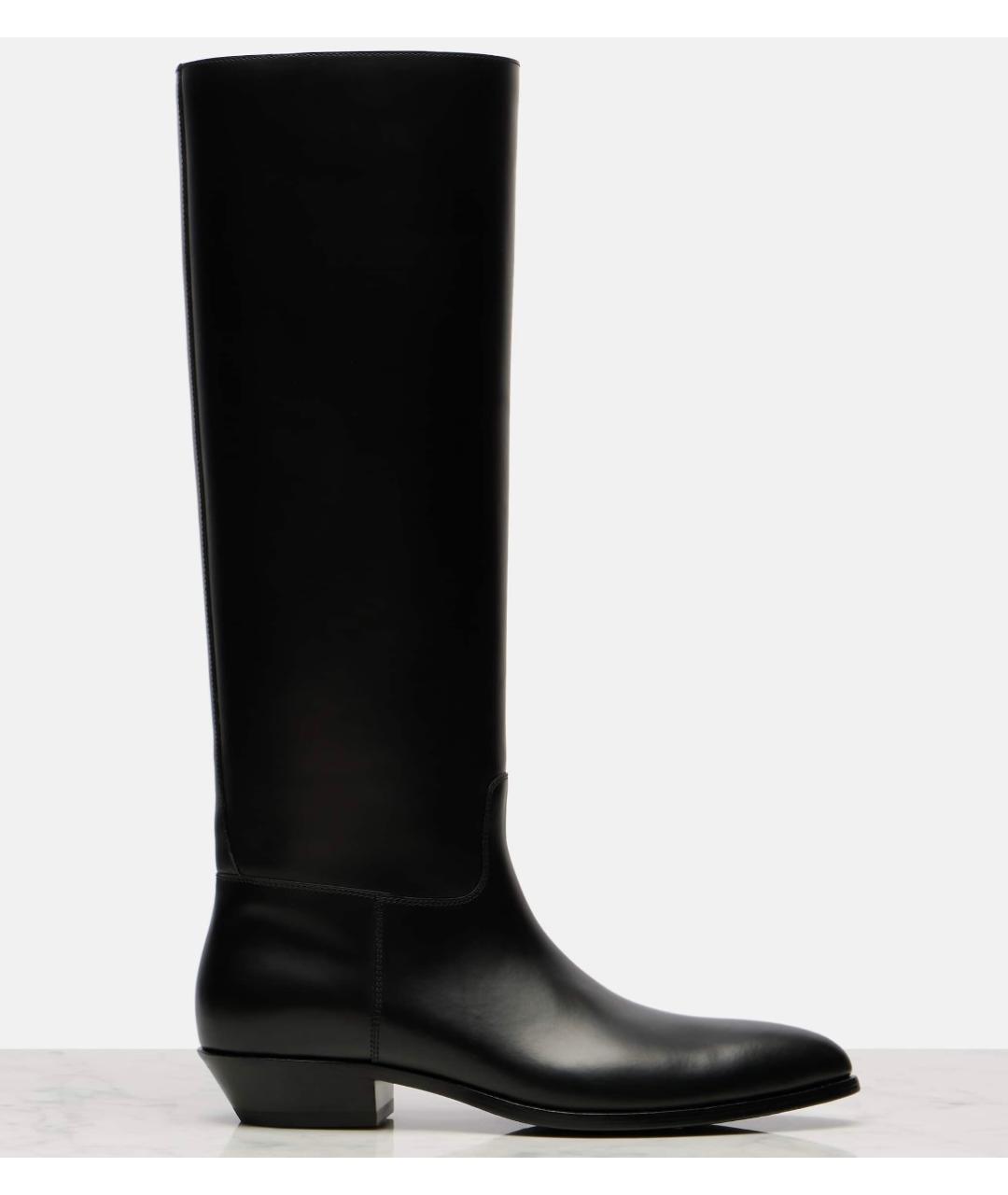 THE ROW Черные кожаные сапоги, фото 6