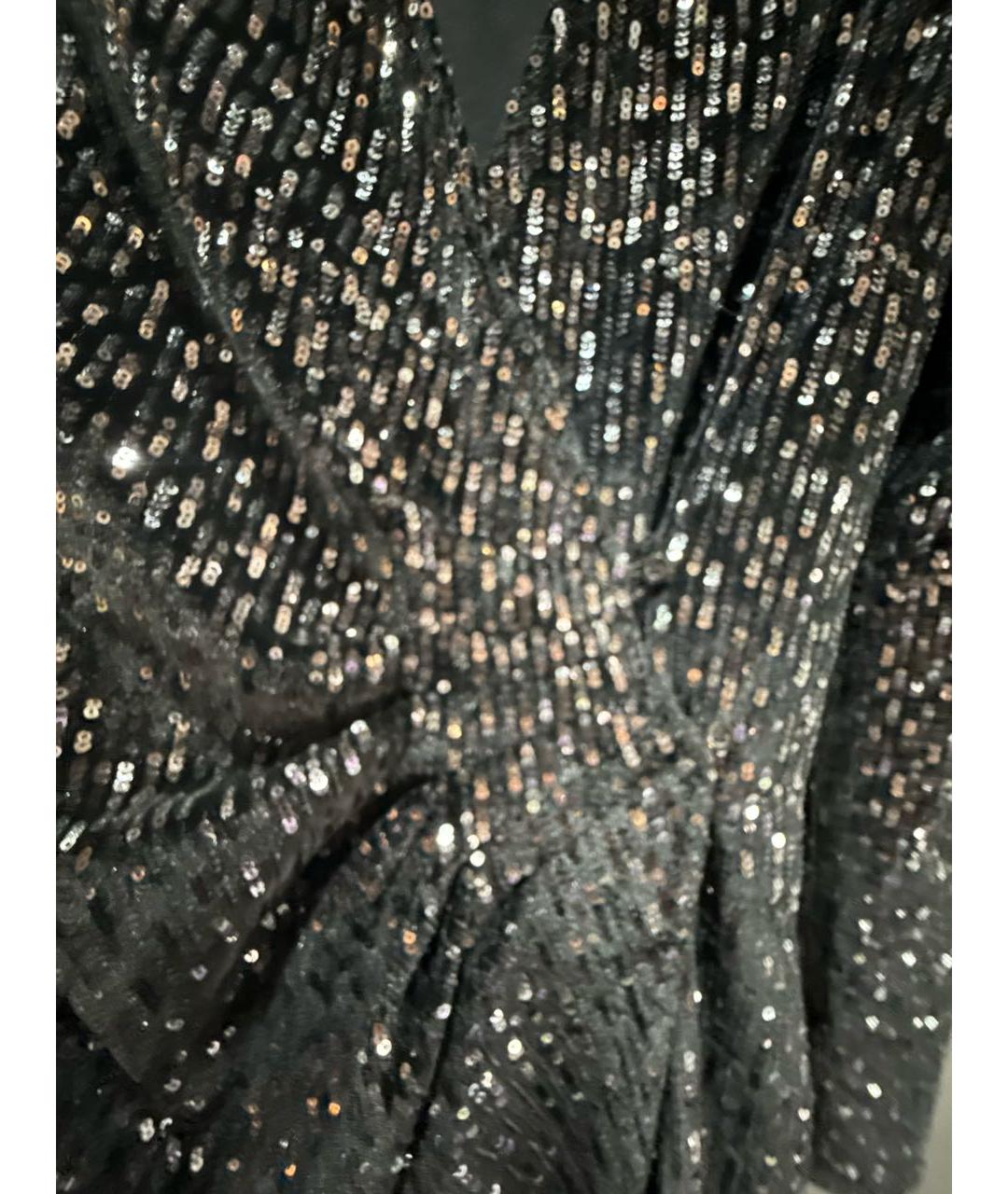 MAJE Черное бархатное коктейльное платье, фото 4