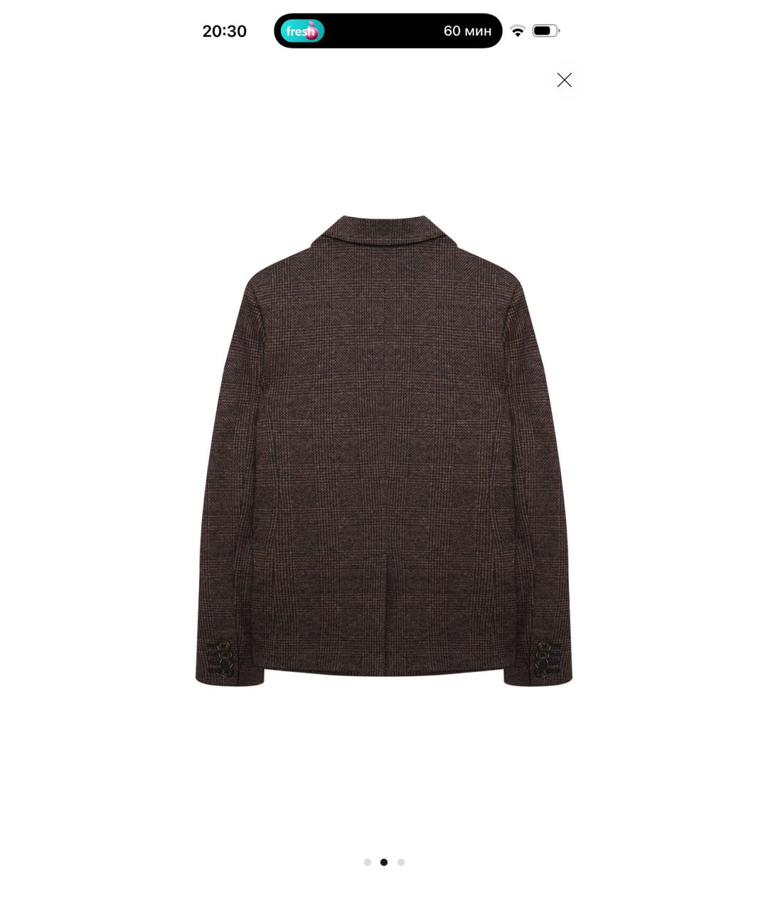 DOLCE&GABBANA Коричневый шерстяной жакет / жилет, фото 3